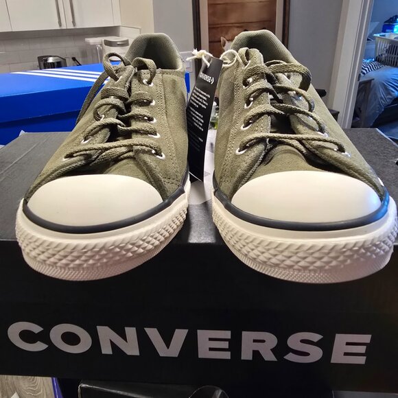 Woman's Shoes Converse Chuck Taylor All Star Dainty Suede Size 8 Khaki Green NEW - Picture 5 of 13